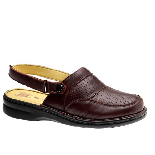 Chinelo babuche em couro cru artesanal