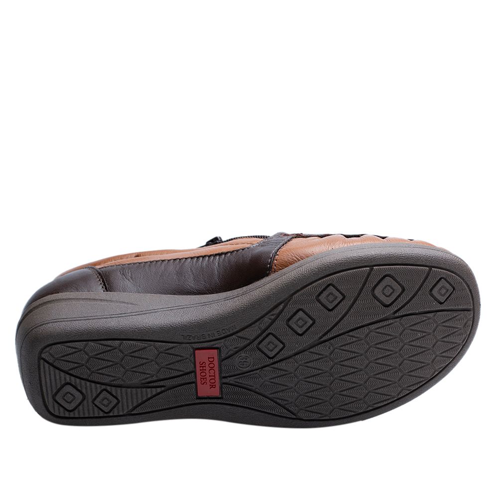 Mocassim Doctor Shoes Couro 200 Camel/Café Doctor Shoes