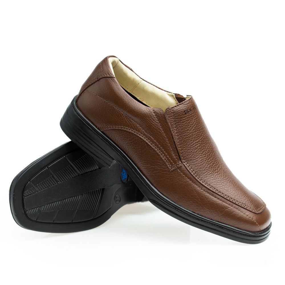 Sapato Casual Doctor Shoes Couro 917 Camel - Doctor Shoes