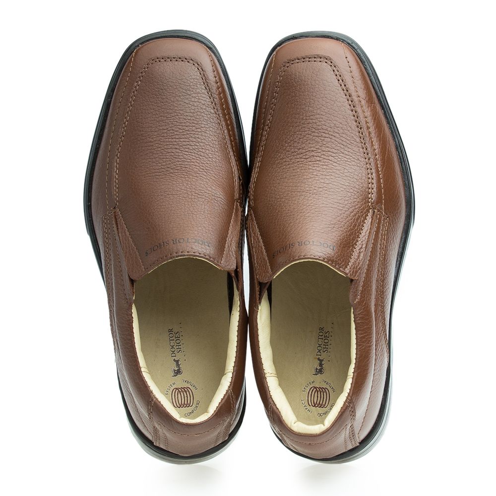 Sapato Casual Doctor Shoes Couro 917 Camel Doctor Shoes