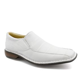 sapato branco de couro