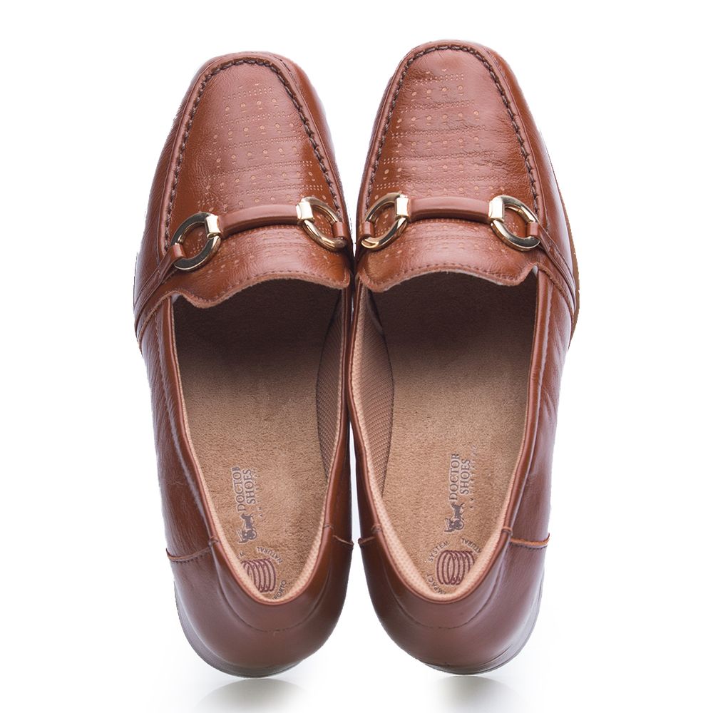 Mocassim Doctor Shoes Oxford Couro 1495 Terracota - Doctor Shoes