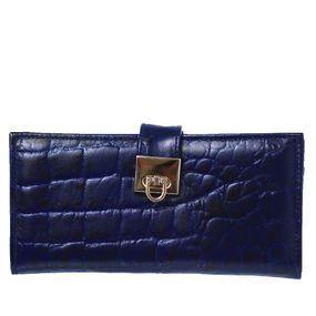Carteira-Feminina-2-em-Couro-Croco-Marinho--Doctor-Shoes-Azul-UNICO