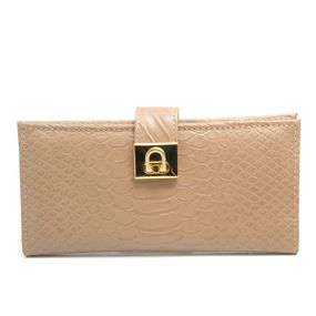 Carteira-Feminina-2-em-Couro-Croco-Bege-Bege-UNICO