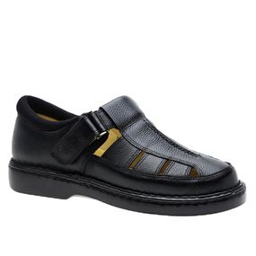 Sandalia-Masculina-em-Couro-Floater-Preto-328-Doctor-Shoes-Preto-37