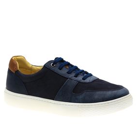 Tenis-Masculino-em-Couro-Graxo-Marinho-Nobuck-Marinho-Graxo-Conhaque-2193-Doctor-Shoes-Marinho-37